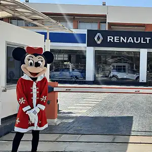 Mascotte Minnie Mouse fête enfant Marrakech