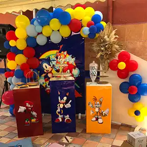 Décoration d'anniversaire Sonic pour enfants à Marrakech